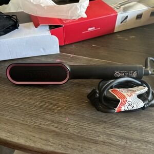 TYMO Ring Hair Straightener Brush Comb for Women, 5 Temps, Fast Heating, Black